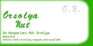 orsolya mut business card